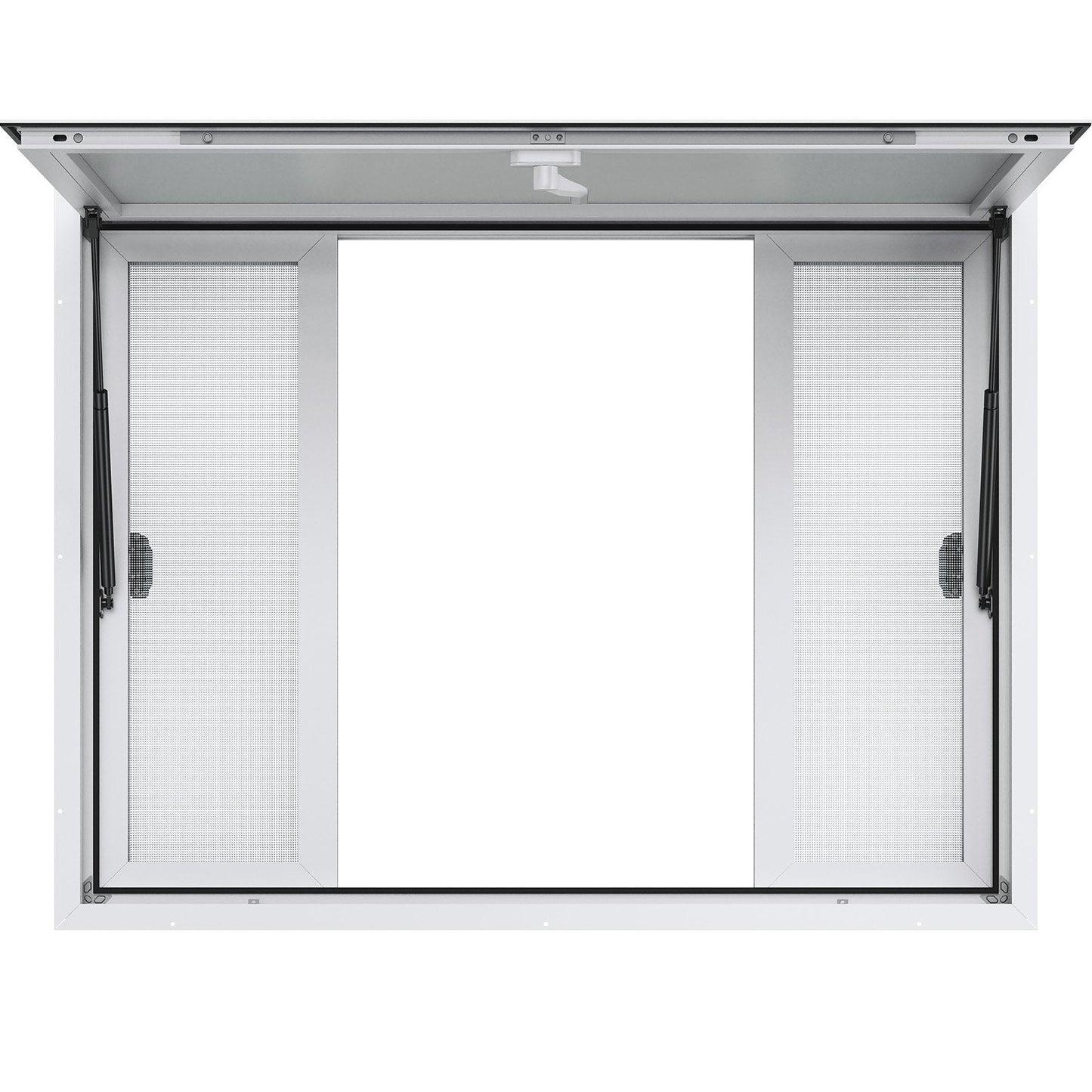 Aluminum Alloy Concession Window with Sliding Panels for Food Trucks, 1.2x0.9m