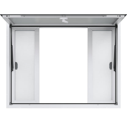 Aluminum Alloy Concession Window with Sliding Panels for Food Trucks, 1.2x0.9m