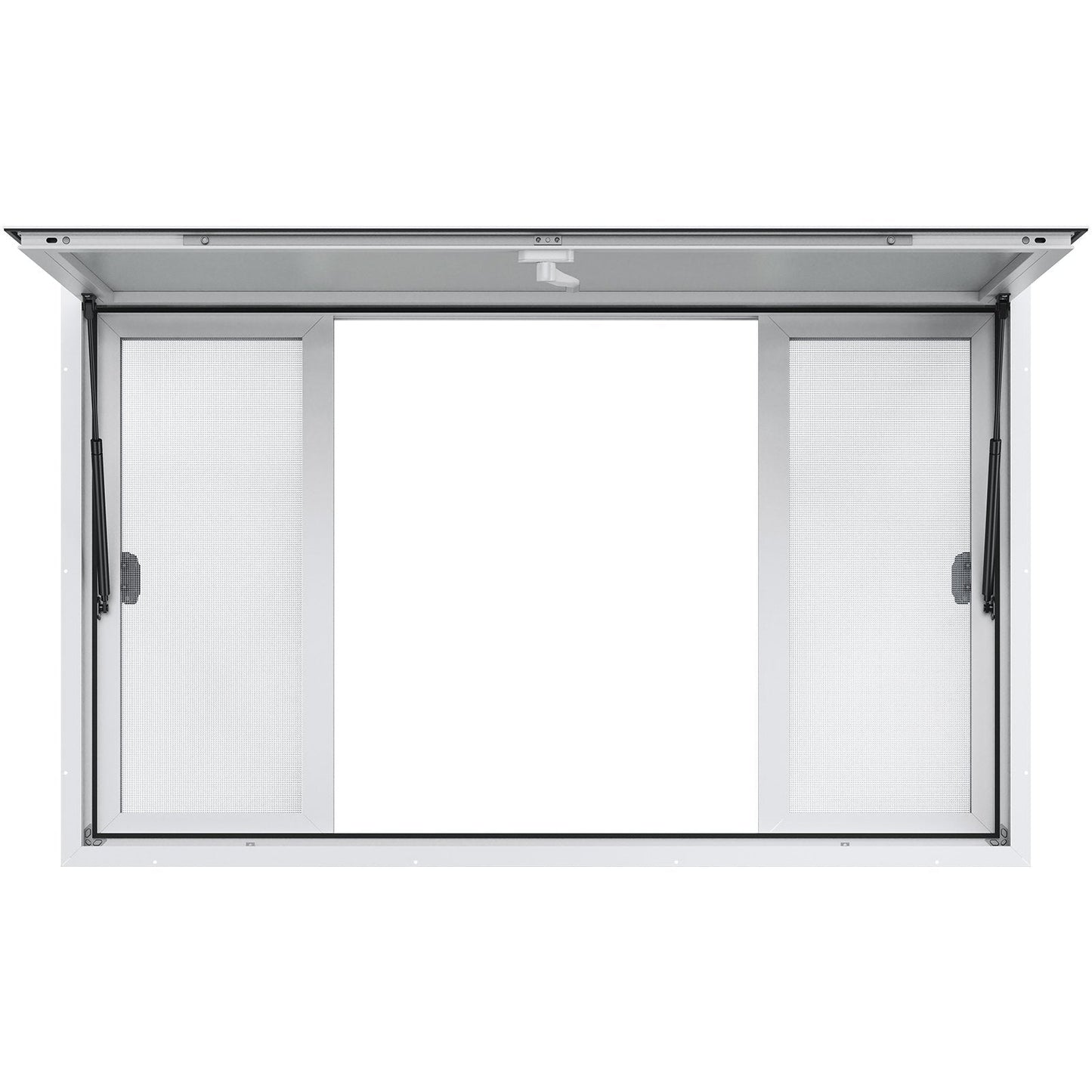 Aluminum Alloy Food Truck Window 1.52x0.91m with Awning & Sliding Panels