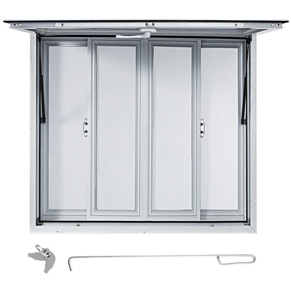 Aluminum Alloy 0.9 x 0.9 m Food Truck Service Window with Awning & Screens