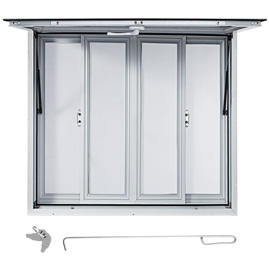 VEVOR Concession Window, 91.4 x 91.4 cm Aluminum Alloy Food Truck Service Window