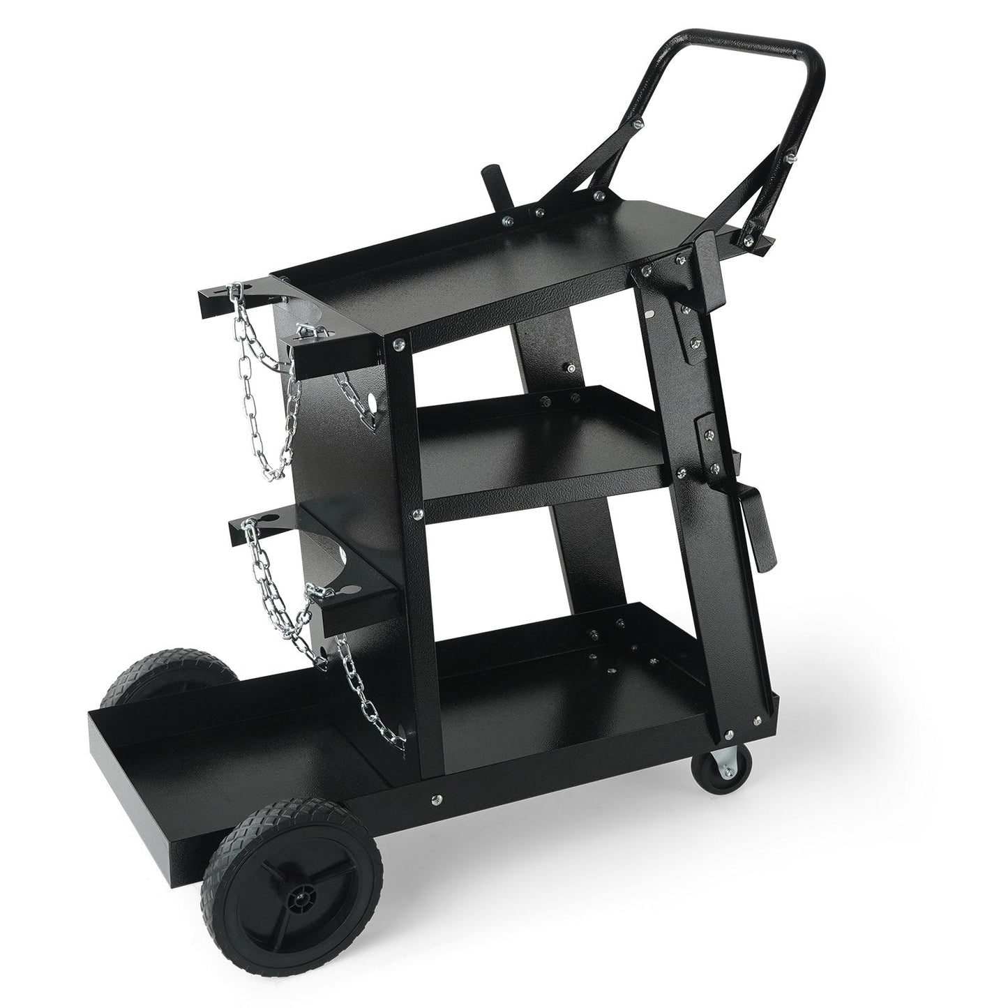 Heavy-Duty 3-Tier Welding Cart with 180 kg Capacity and Swivel Wheels