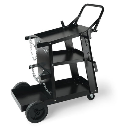VEVOR Welding Cart, 3-Tier Welder Cart Heavy Duty with 400 Lbs Weight Capacity,