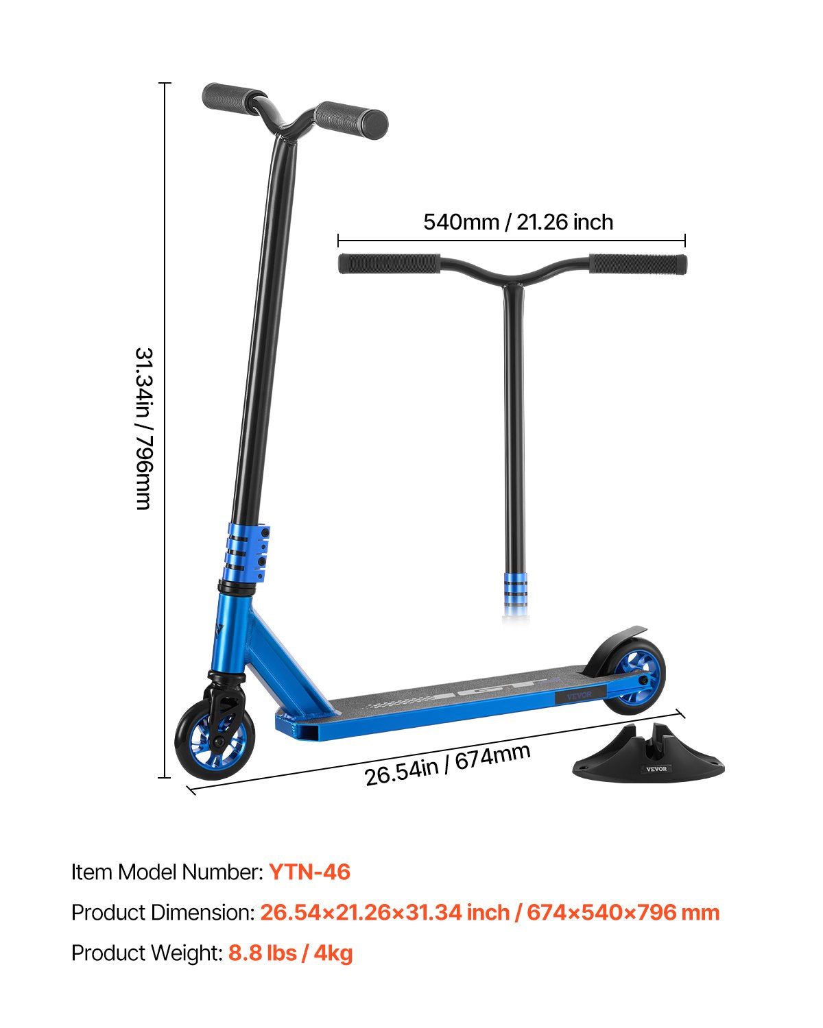 Stunt Scooter, Pro Complete Trick Scooters for Kids Ages 9-11 Years, Teens, Adults, Boys, and Girls, Freestyle Street Rider for Intermediate and Beginner, Double Layer Lightweight Aluminum Deck
