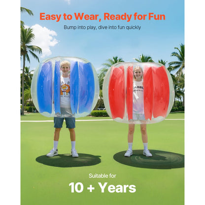 VEVOR 2-Pack 4FT/1.2M Inflatable Bumper Balls PVC Body Sumo Zorb Ball Outdoor