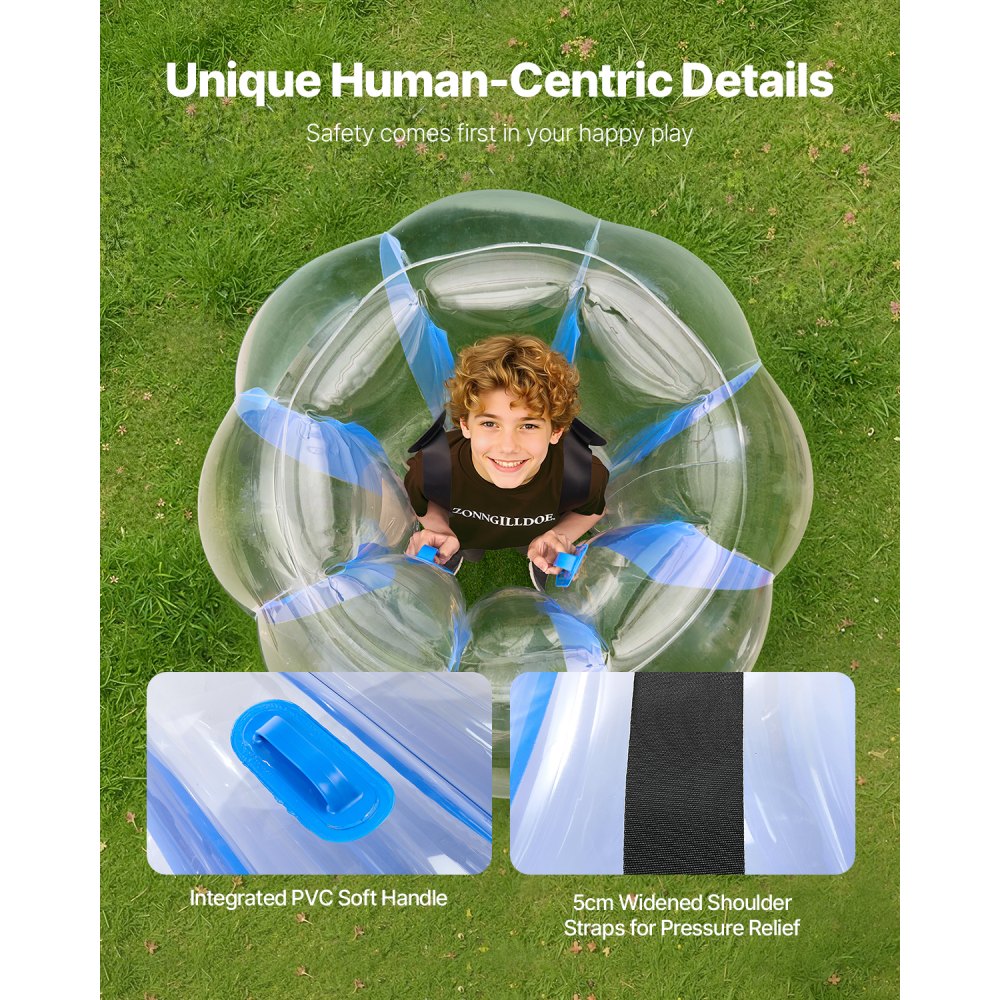 VEVOR 2-Pack 4FT/1.2M Inflatable Bumper Balls PVC Body Sumo Zorb Ball Outdoor