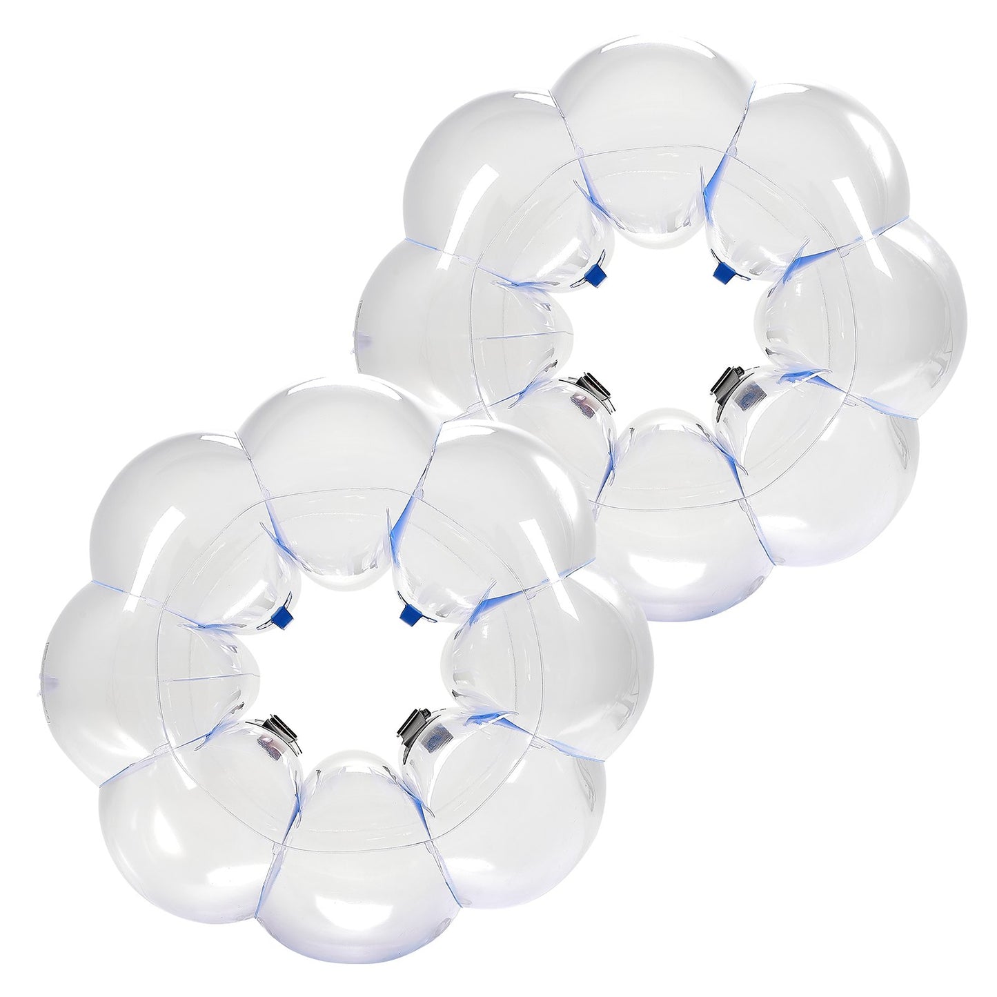 Inflatable Bumper Balls 2-Pack, 3FT/0.9M Body Sumo Zorb Ball, Durable Thick PVC Human Hamster Bubble Knocker for Outdoor Team Gaming Play, Bopper Toy for Playground Yard Park, Blue Stripes