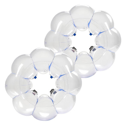 Inflatable Bumper Balls 2-Pack, 3FT/0.9M Body Sumo Zorb Ball, Durable Thick PVC Human Hamster Bubble Knocker for Outdoor Team Gaming Play, Bopper Toy for Playground Yard Park, Blue Stripes