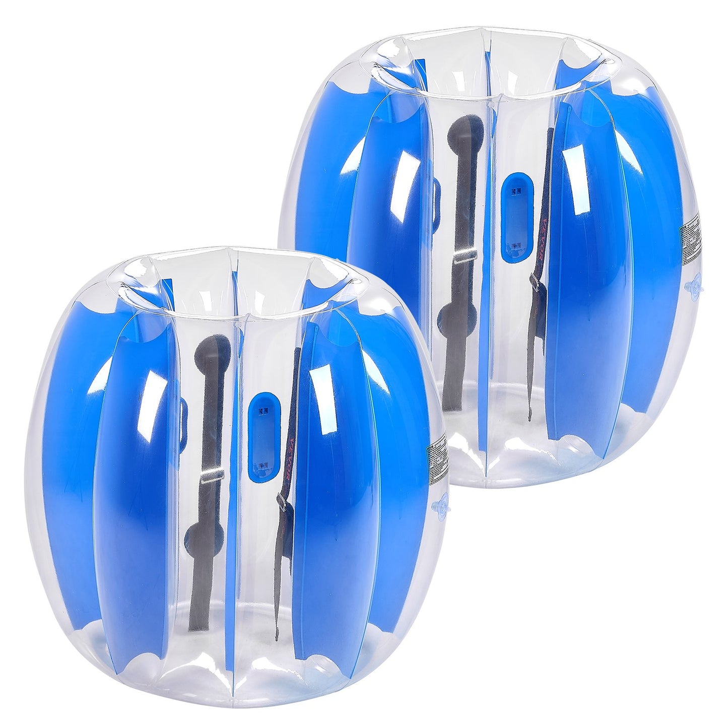 Inflatable Bumper Balls 2-Pack, 3FT/0.9M Body Sumo Zorb Ball, Durable Thick PVC Human Hamster Bubble Knocker for Outdoor Team Gaming Play, Bopper Toy for Playground Yard Park, Blue Stripes