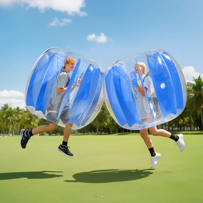 Inflatable Bumper Balls 1-Pack, 4FT/1.2M Body Sumo Zorb Ball, Durable Thick PVC Human Hamster Bubble Knocker for Outdoor Sports Team Gaming Play, Bopper Toy for Garden Yard Park, Blue Stripes