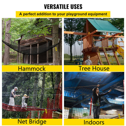 VEVOR Climbing Cargo Net, 4.5 x 4.5 m Playground Climbing Cargo Net with 226.8kg