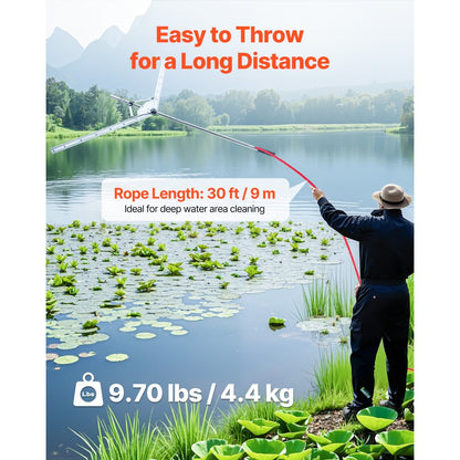 Lake Weed Cutter Pond Aquatic Plant Cutting Tool with 1.57 m Max Cut Width