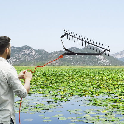 VEVOR 32x6.3 in Pond Aquatic Weed Rake Double-Sided Lake Weed Rake 30ft Rope