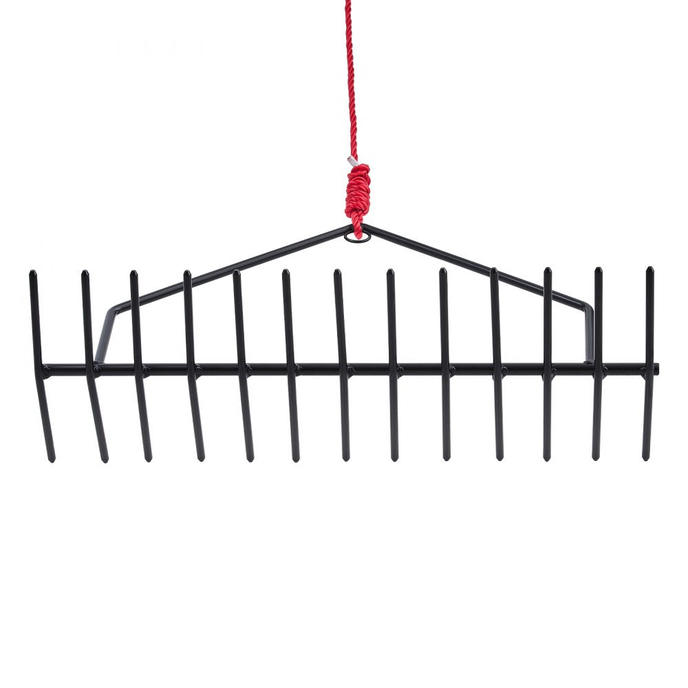 VEVOR 24x8.7 in Pond Aquatic Weed Rake Double-Sided Lake Weed Rake 30ft Rope