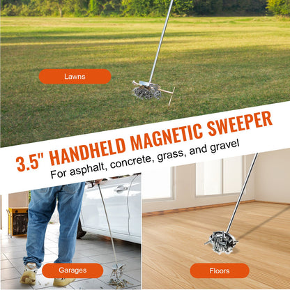 VEVOR Telescoping Magnetic Sweeper Pickup Tool, Handheld Screws Parts Finder with