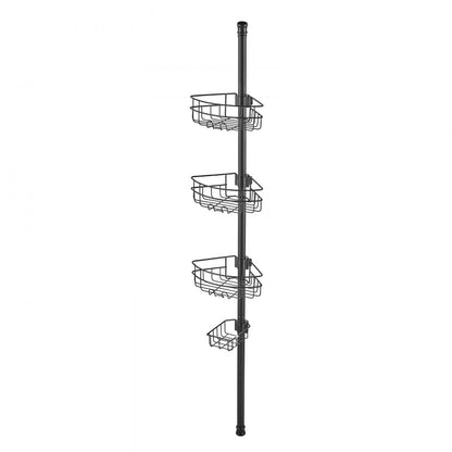 VEVOR 39" to 125" High Shower Corner Caddy Tension Pole Rust-Proof Tension Pole
