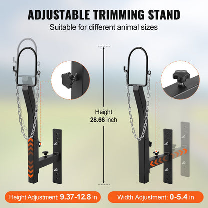 VEVOR Livestock Trimming Stand, Goat & Sheep Stand 9.37-12.8 inch Adjustable Height