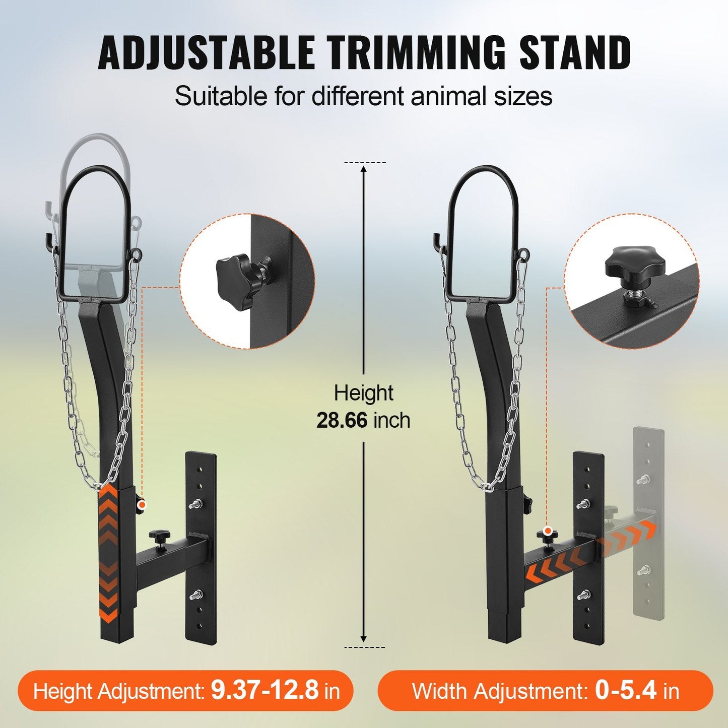 Adjustable Livestock Trimming Stand for Goats & Sheep, 0.24-0.32 m Height