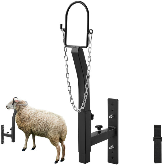 VEVOR Livestock Trimming Stand, Goat & Sheep Stand 9.37-12.8 inch Adjustable Height