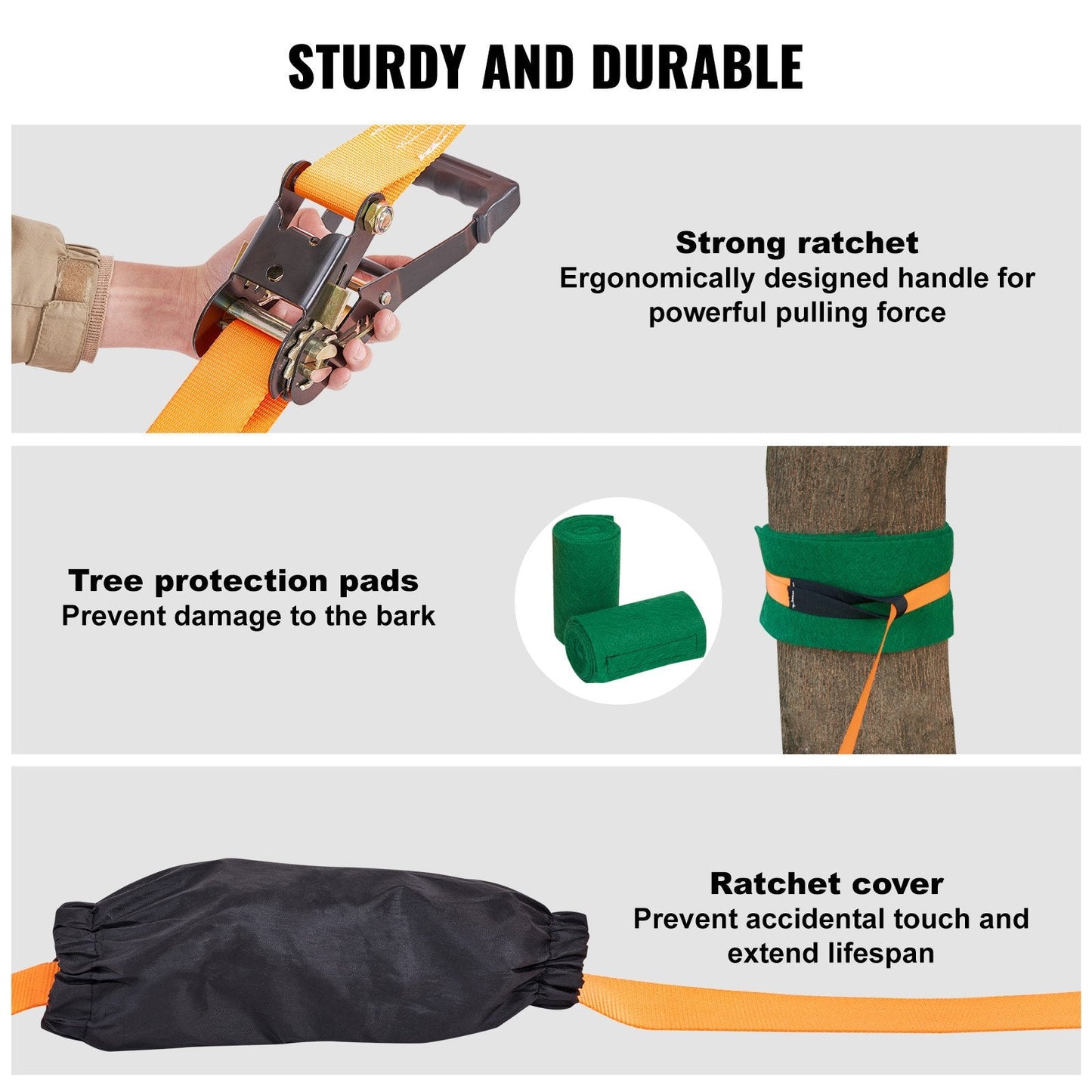 Complete 18.3m Slackline Kit with Training Line, Tree Protectors & Carry Bag