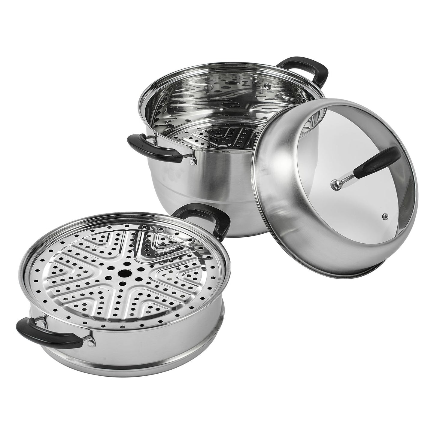 VEVOR Steamer Pot, 28cm Steamer Pot for Cooking with 8.5QT Stock Pot, Vegetable