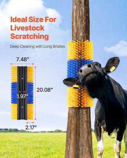 VEVOR Livestock Scratching Brush 4Pcs Itch Relief Horse Scratcher Brush 20 in