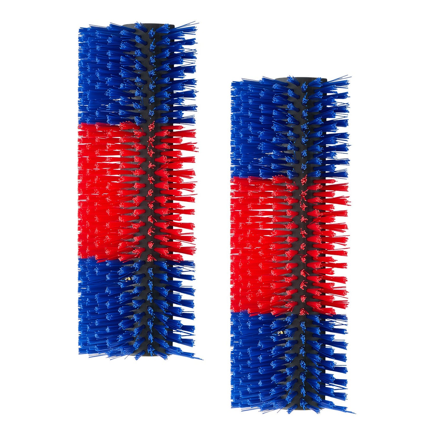 Livestock Scratching Brush, 2PCS Goat Scratcher Brush Post with 8 Screws, 430 x 190 mm Cow Scratcher for Back Itch Relief, Massage Grooming Scratch Tool for Horse Cattle Sheep Pig, Blue & Red