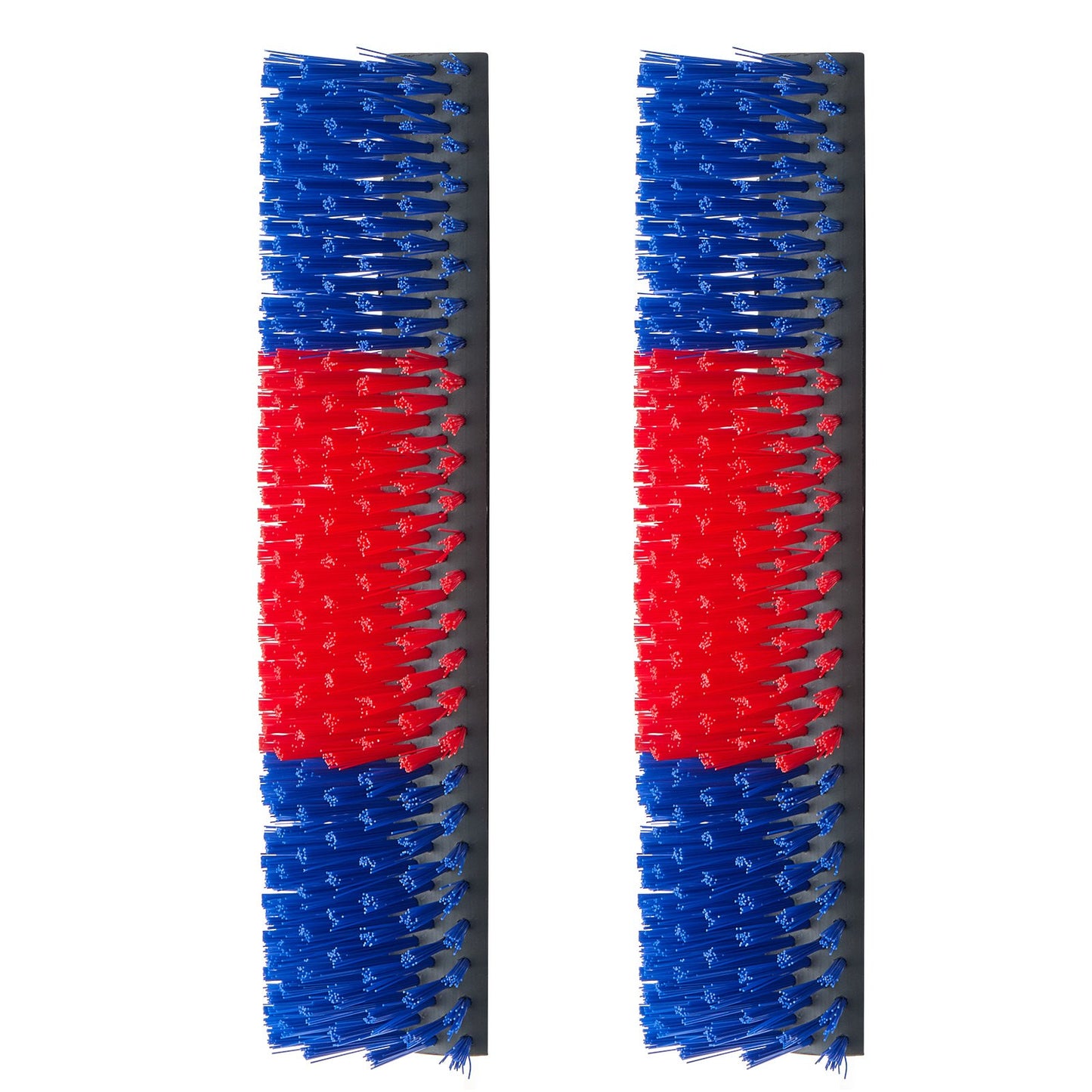 Livestock Scratching Brush, 2PCS Goat Scratcher Brush Post with 8 Screws, 430 x 190 mm Cow Scratcher for Back Itch Relief, Massage Grooming Scratch Tool for Horse Cattle Sheep Pig, Blue & Red