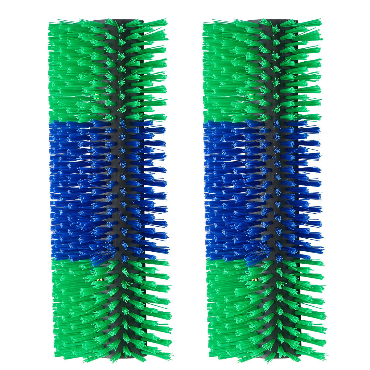 Livestock Scratching Brush, 2PCS Goat Scratcher Brush Post with 8 Screws, 430 x 190 mm Cow Scratcher for Back Itch Relief, Massage Grooming Scratch Tool for Horse Cattle Sheep Pig, Green & Blue