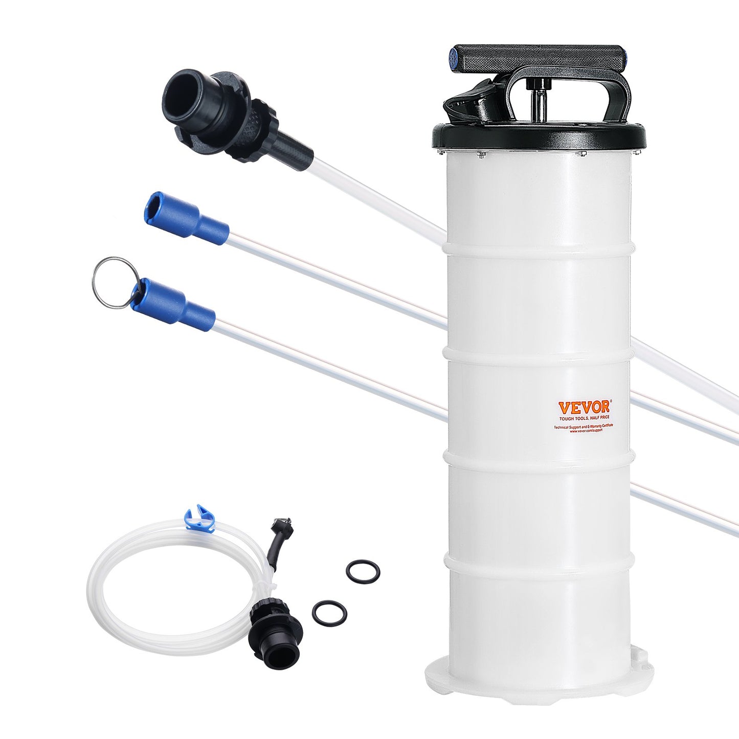 VEVOR Fluid Extractor, 6.5 Liters Capacity, Manual Hand-Operated Oil Changer Vacuum