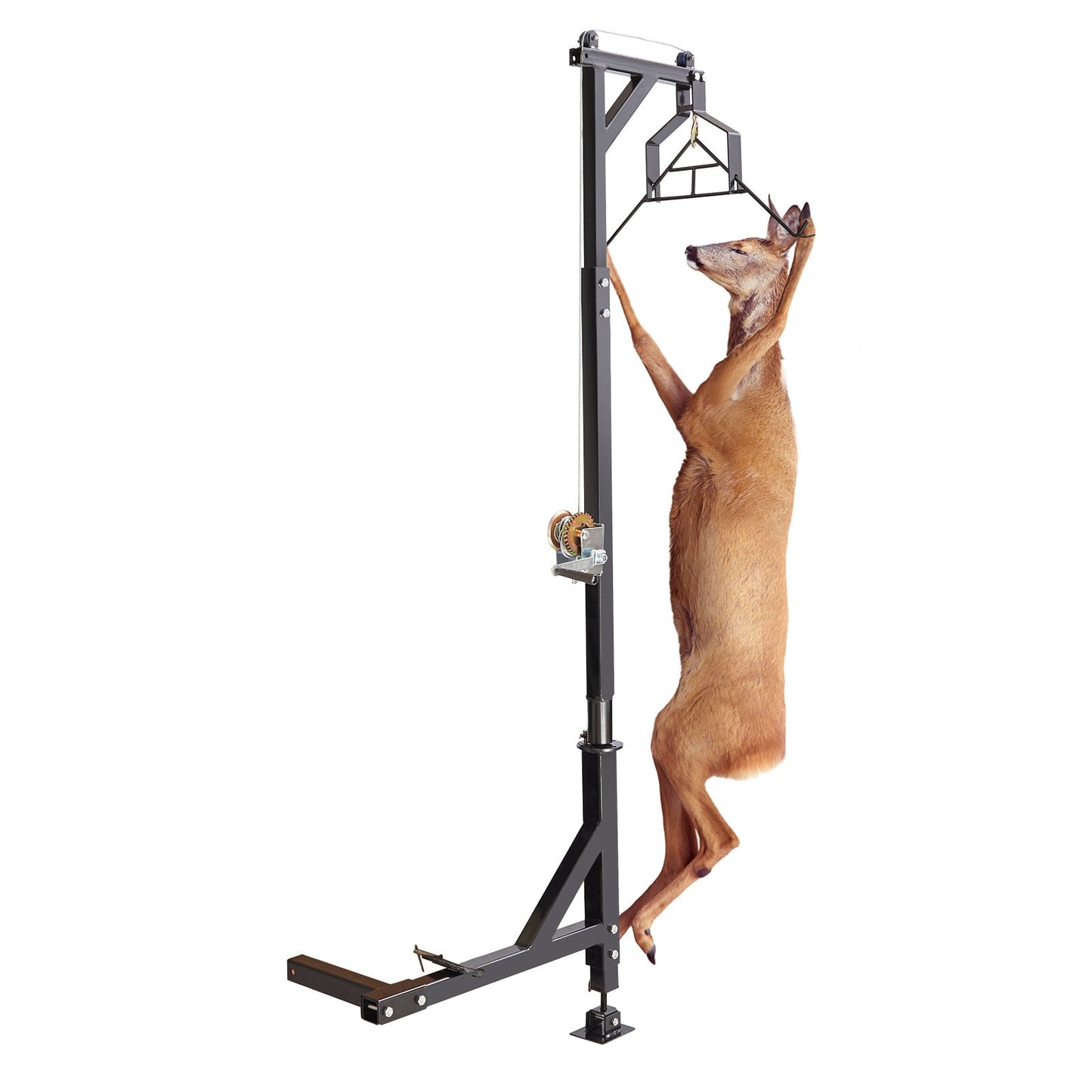 VEVOR Hitch Mounted Deer Hoist, 400 lbs Load Capacity, Hitch Game Hoist, Truck Hitch
