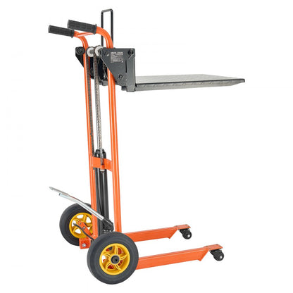 VEVOR Material Lift Winch Stacker 205 kg Pallet Truck Dolly 900 mm Lift