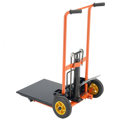 VEVOR Material Lift Winch Stacker 205 kg Pallet Truck Dolly 900 mm Lift