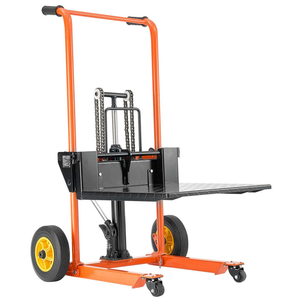VEVOR Material Lift Winch Stacker 205 kg Pallet Truck Dolly 900 mm Lift