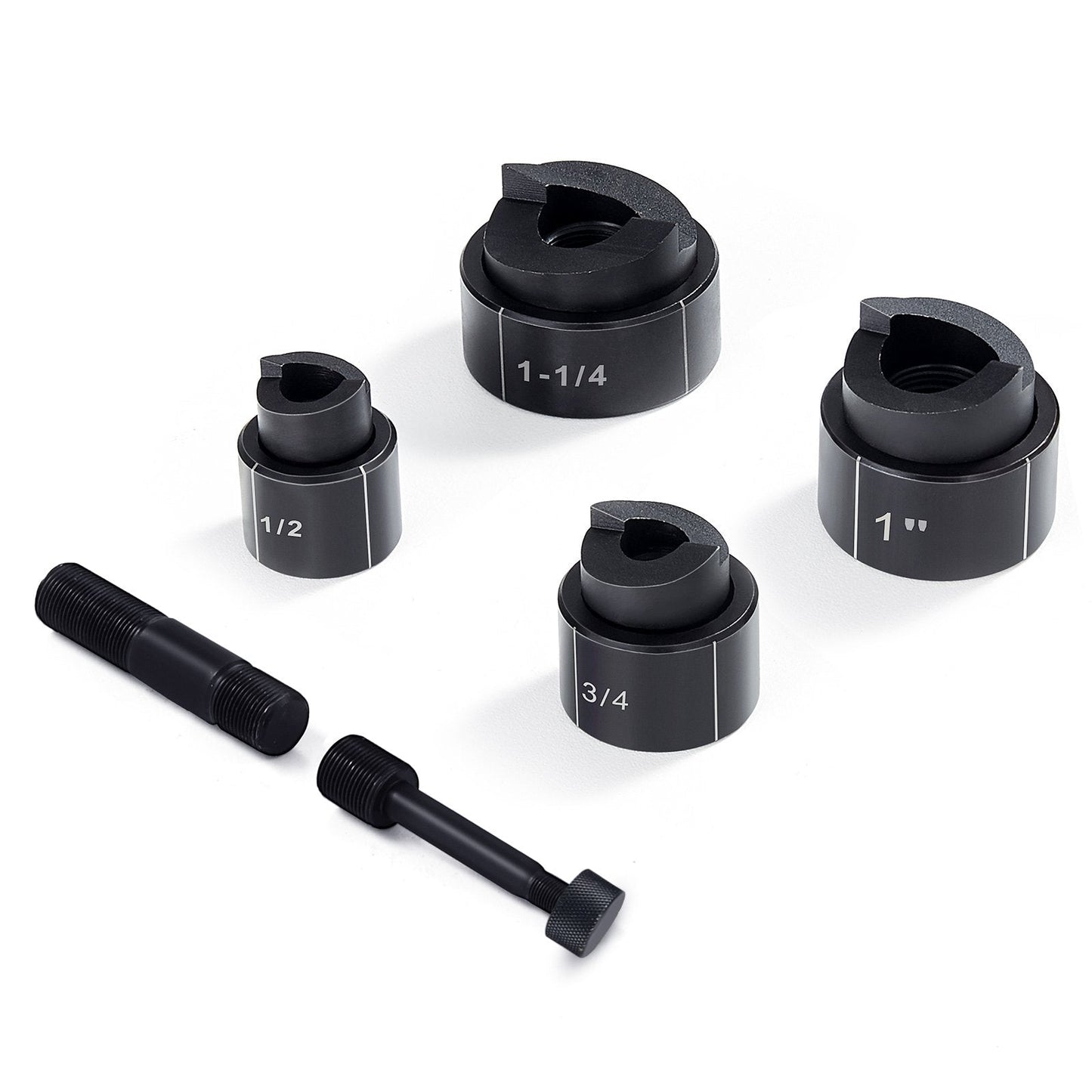 Hydraulic Knockout Punch Kit, 4 Sizes: 0.012m to 0.032m, Metal & Plastic Use