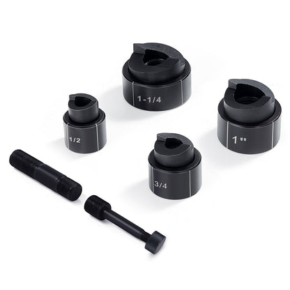 Hydraulic Knockout Punch Kit, 4 Sizes: 0.012m to 0.032m, Metal & Plastic Use
