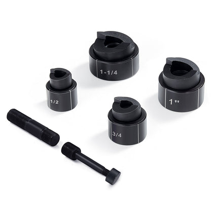 VEVOR Hydraulic Knockout Punch Kit, 4 Pieces 1/2", 3/4", 1", 1-1/4" Conduit Hole