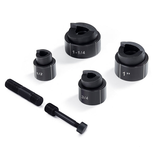 VEVOR Hydraulic Knockout Punch Kit, 4 Pieces 1/2", 3/4", 1", 1-1/4" Conduit Hole