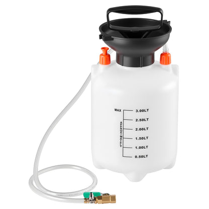 Transmission Fluid Pump, 3 L Capacity, Manual Fluid Transfer Pump with 120 cm Long Horse & HDPE Tank, Transmission Oil Pump with PTFE Tape, Manual Automotive Oil Filling System