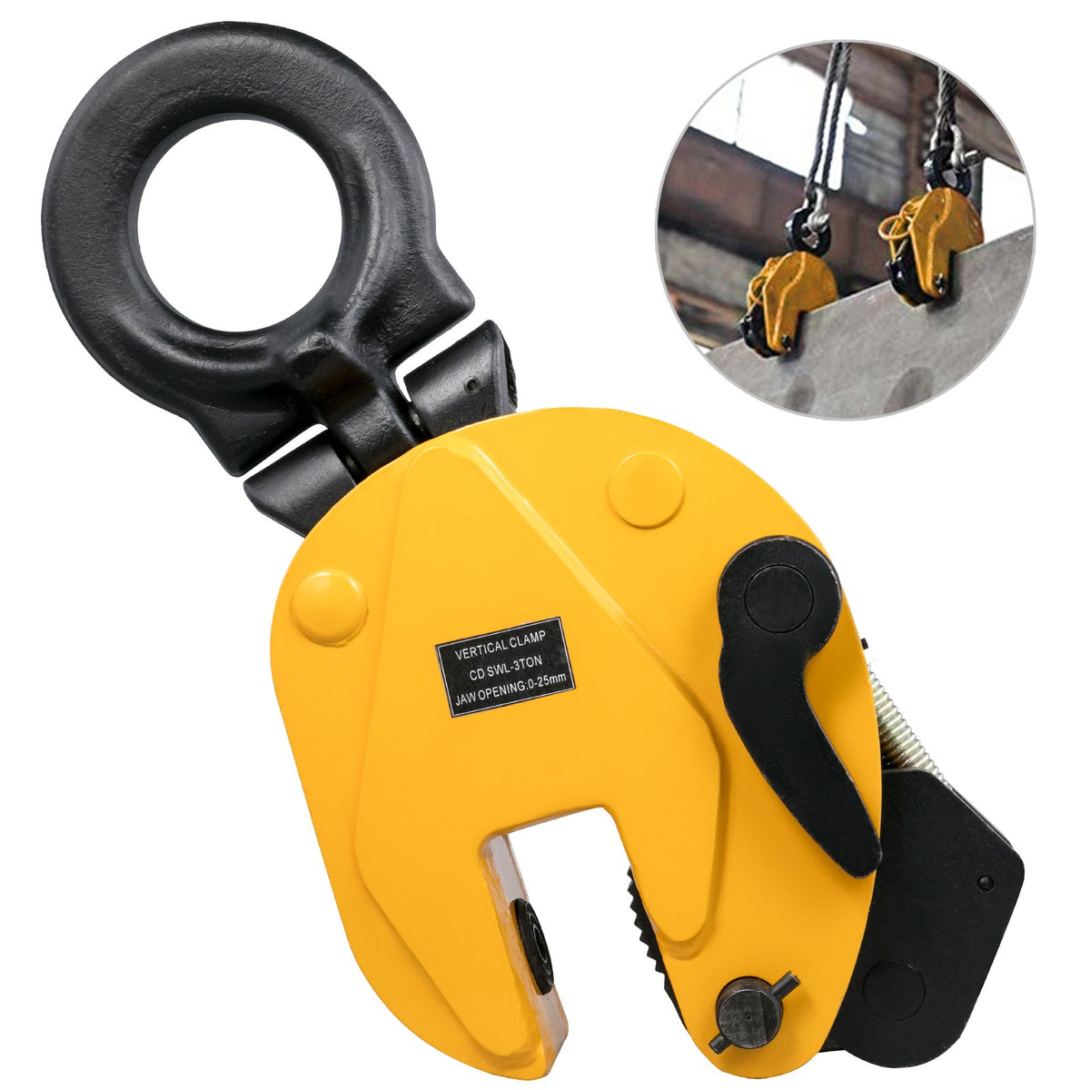 Lifting Clamp Vertical Plate Clamp 6600Lbs/3T Industrial Steel Plate Clamp