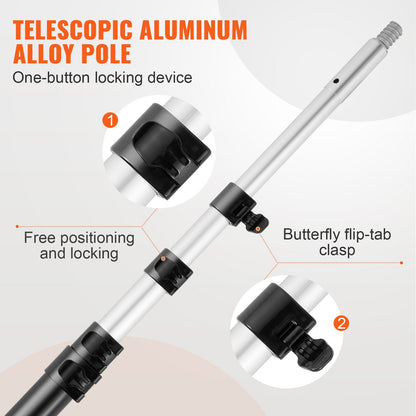 Manual Telescopic Tree Pruner with Aluminum Pole, 1.5-6.1m, Sharp Blade