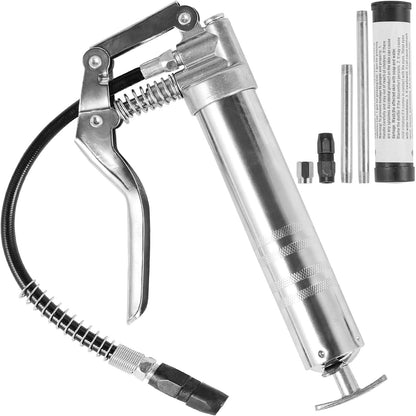 Heavy Duty Pistol Grip Grease Gun with Flex Hose, 3500 PSI, 0.12 kg Capacity