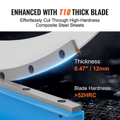 800mm Manual Metal Shear for Benchtop Cutting, Heavy-Duty Steel Plate Cutter
