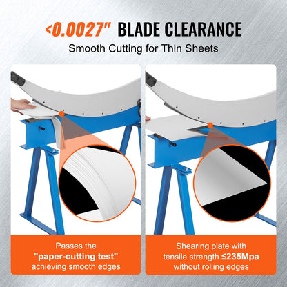 VEVOR 800mm Manual Hand Plate Shear for Metal Sheet Processing, Benchtop Cutter