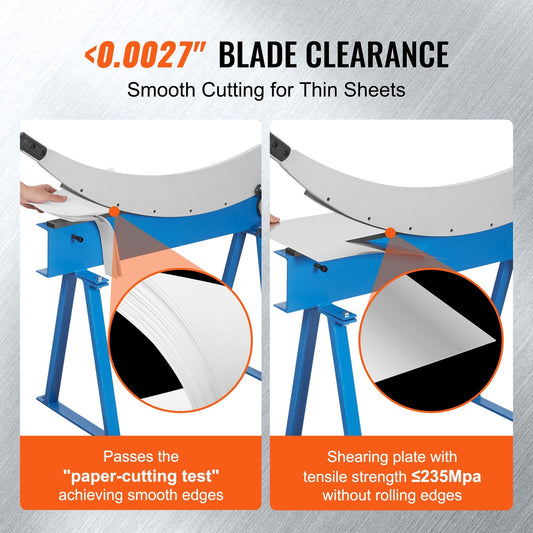 800mm Manual Metal Shear for Benchtop Cutting, Heavy-Duty Steel Plate Cutter