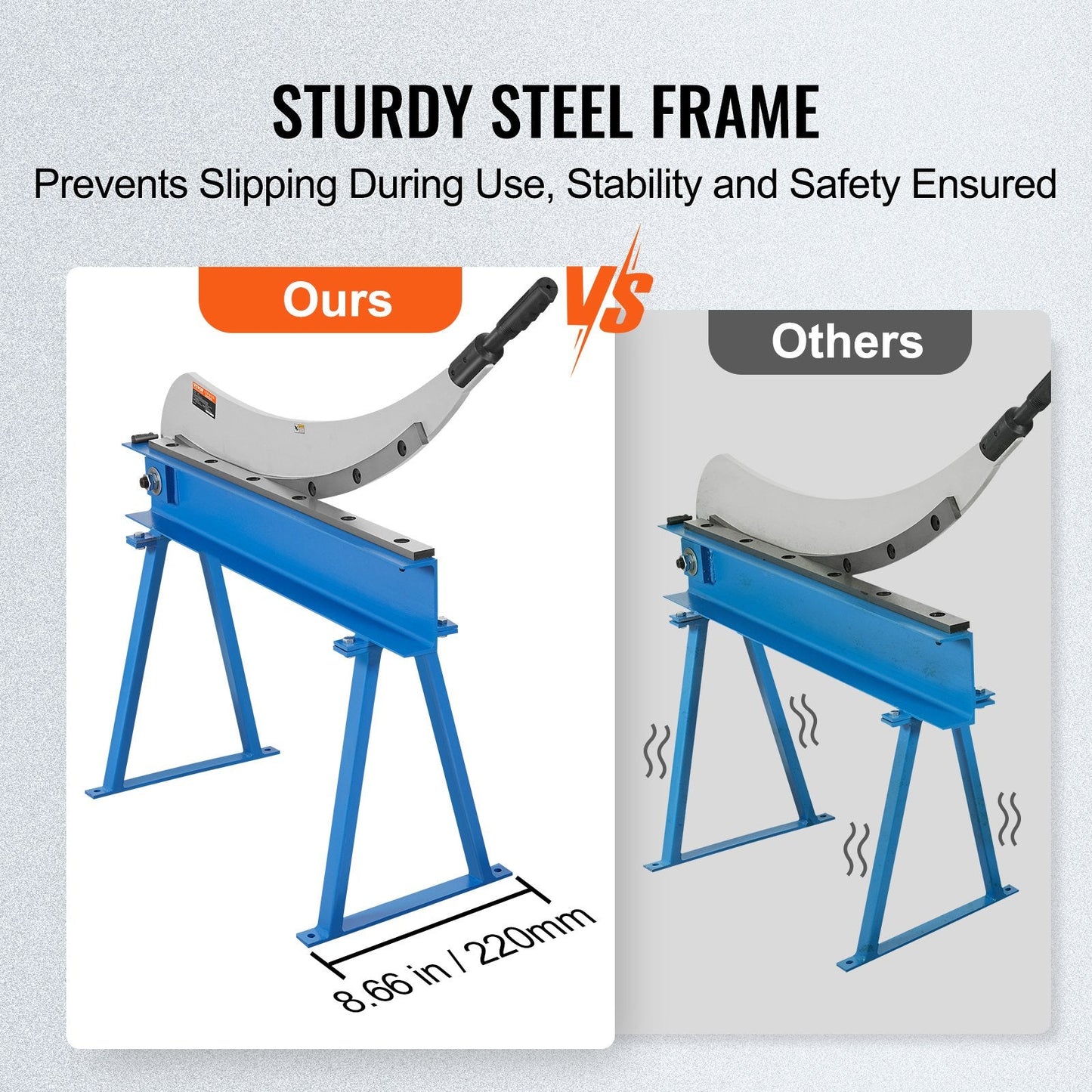 800mm Manual Metal Shear for Benchtop Cutting, Heavy-Duty Steel Plate Cutter