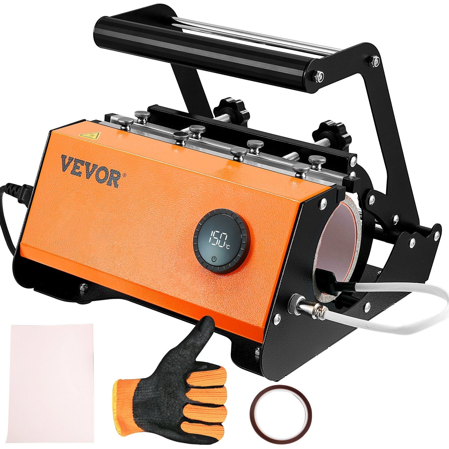 Mug Heat Press for Sublimation Printing, Fits 0.3-0.9m Cups, 7kg, Black