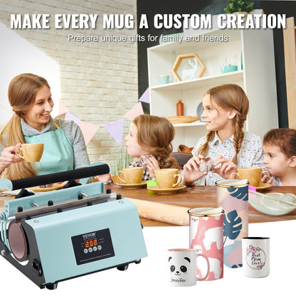 Green Tumbler Heat Press Machine for 330-887ml Mug Sublimation, 5.8 kg