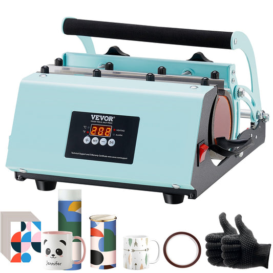 VEVOR Tumbler Heat Press Machine 11-30oz Mug Press Sublimation Tumblers Green