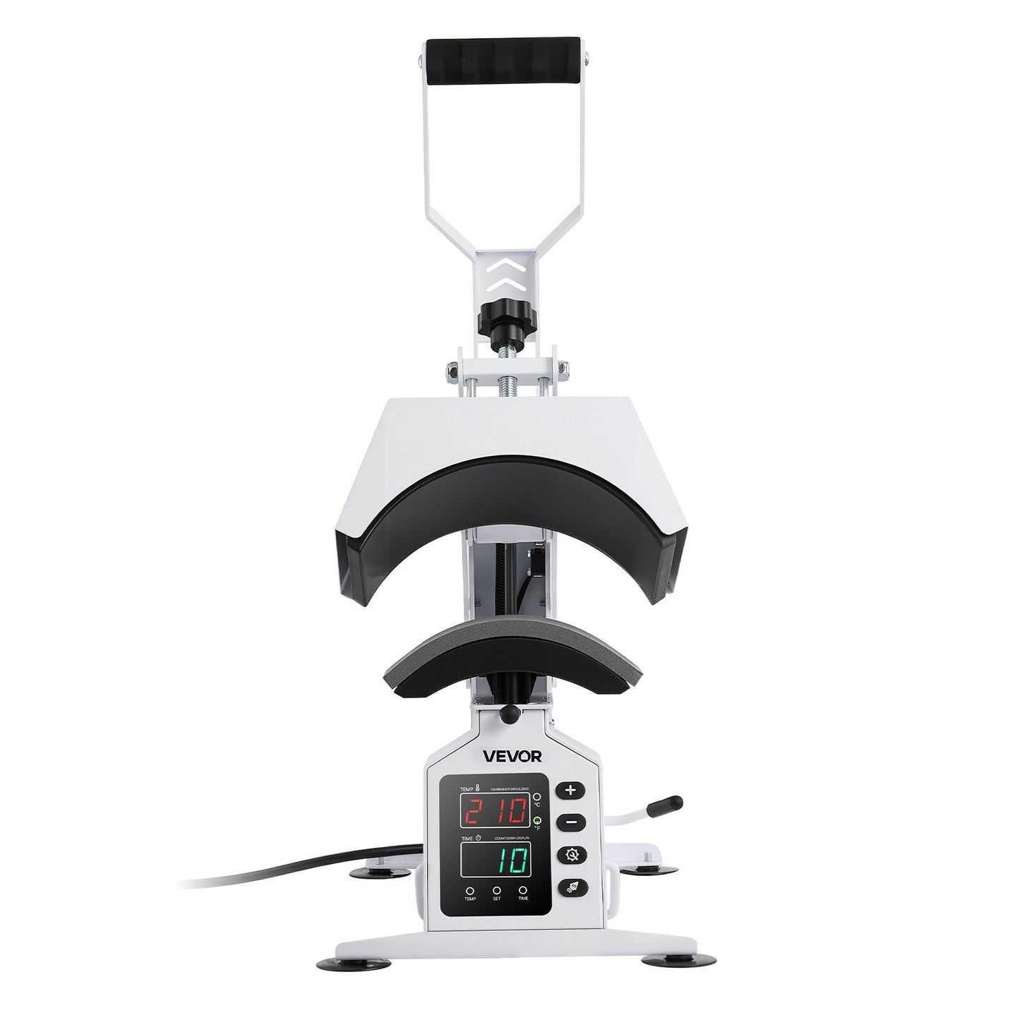 Hat Heat Press Machine, with 4 Interchangeable Platens and Caps Stretcher, Precise Temperature & Time Control, Heat Press for Hats and Caps, for HTV Iron On and Sublimation Projects, White